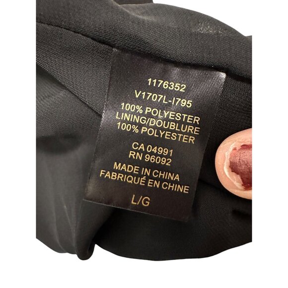 👗 2/$30 👗 Black Light Weight Bomber Jacket Dual Lined sz L - Picture 5 of 7